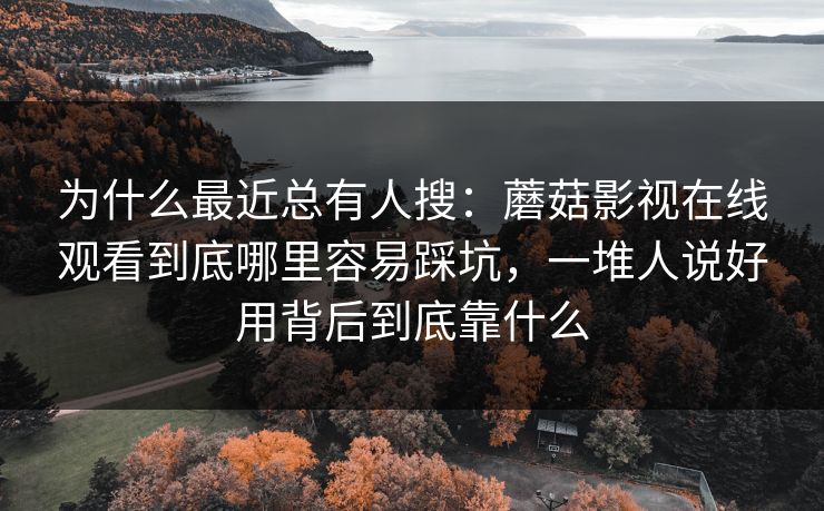 为什么最近总有人搜：蘑菇影视在线观看到底哪里容易踩坑，一堆人说好用背后到底靠什么
