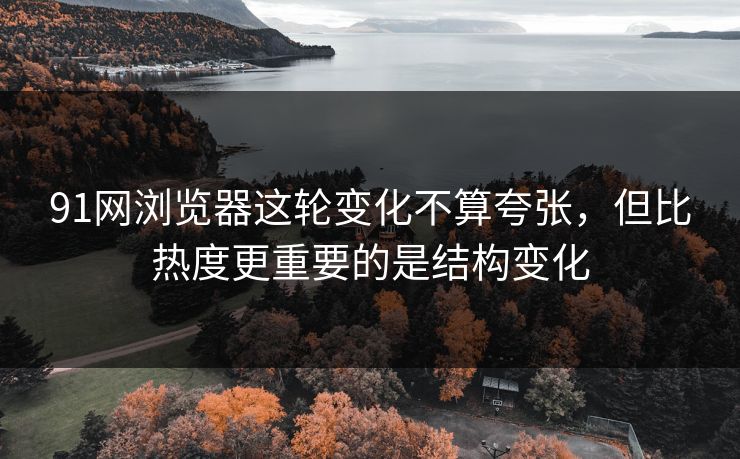 91网浏览器这轮变化不算夸张，但比热度更重要的是结构变化