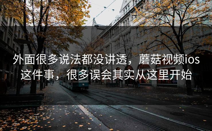 外面很多说法都没讲透，蘑菇视频ios这件事，很多误会其实从这里开始