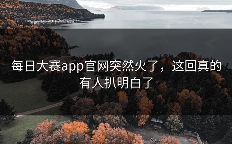 每日大赛app官网突然火了，这回真的有人扒明白了