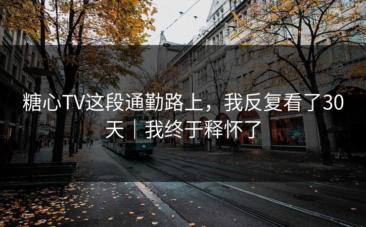 糖心TV这段通勤路上，我反复看了30天｜我终于释怀了
